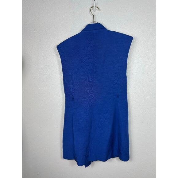 Shona Joy Vento Sleeveless Blazer Dress Colbalt Blue Sz 4 *No Belt* - Picture 8 of 8